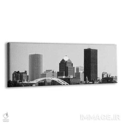 تابلو منظرهٔ گستردهٔ آسماننمای راچستر (سیاه و سفید) اثر هنرمند ناشناس - نمای پرسپکتیو محصول