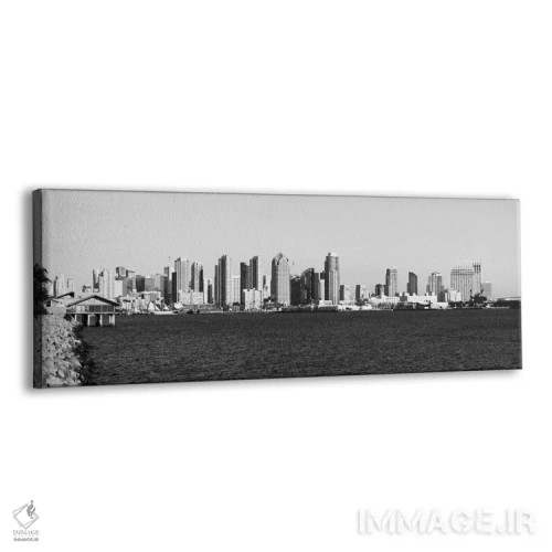 تابلو منظرهٔ گستردهٔ آسماننمای سندیگو (سیاه و سفید) اثر هنرمند ناشناس - نمای پرسپکتیو محصول