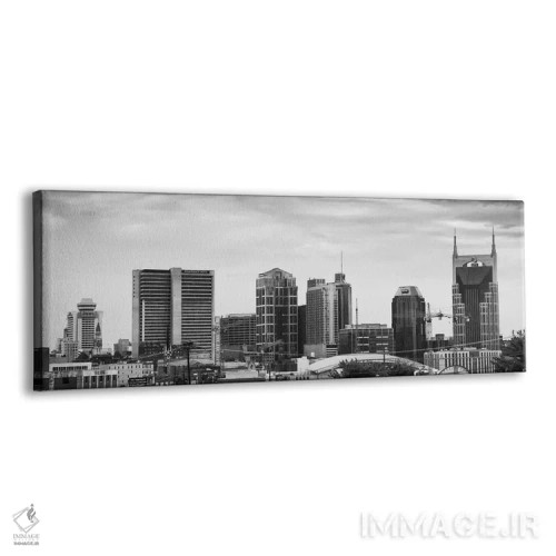 تابلو منظرهٔ گستردهٔ آسماننمای ممفیس (سیاه و سفید) اثر هنرمند ناشناس - نمای پرسپکتیو محصول