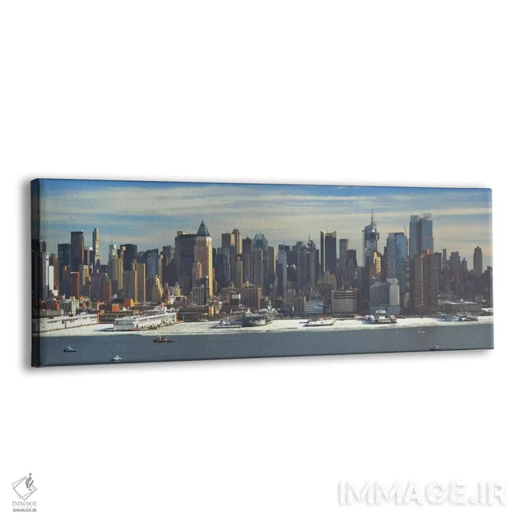 تابلو منظرهٔ گستردهٔ آسماننمای نیویورک (زمستان) اثر هنرمند ناشناس - نمای پرسپکتیو محصول