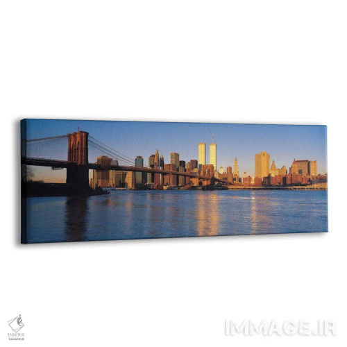 تابلو منظرهٔ گستردهٔ آسماننمای نیویورک (عصر) اثر هنرمند ناشناس - نمای پرسپکتیو محصول