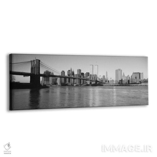تابلو منظرهٔ گستردهٔ آسماننمای نیویورک (سیاه و سفید) اثر هنرمند ناشناس - نمای پرسپکتیو محصول