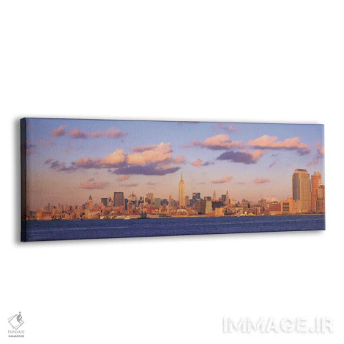 تابلو منظرهٔ گستردهٔ آسماننمای نیویورک (عصر) اثر هنرمند ناشناس - نمای پرسپکتیو محصول