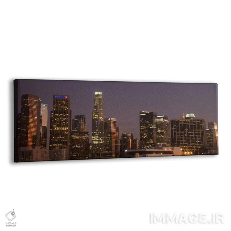 تابلو منظرهٔ گستردهٔ آسماننمای لسآنجلس (شب) اثر هنرمند ناشناس - نمای پرسپکتیو محصول