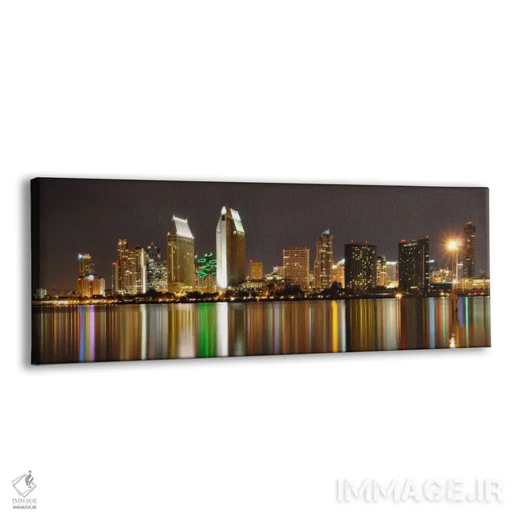 تابلو منظرهٔ گستردهٔ آسماننمای سندیگو (شب) اثر هنرمند ناشناس - نمای پرسپکتیو محصول