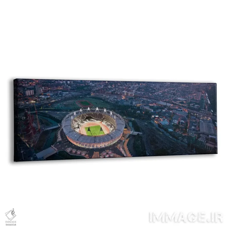 تابلو منظرهٔ گستردهٔ آسماننمای دالاس (شب) اثر هنرمند ناشناس - نمای پرسپکتیو محصول