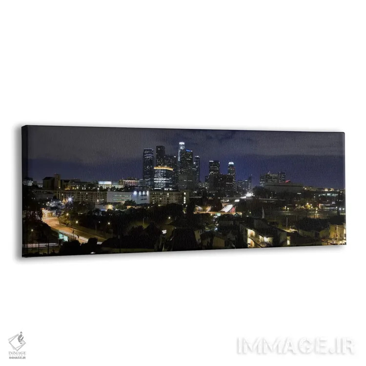 تابلو منظرهٔ گستردهٔ آسماننمای لسآنجلس (شب) اثر هنرمند ناشناس - نمای پرسپکتیو محصول