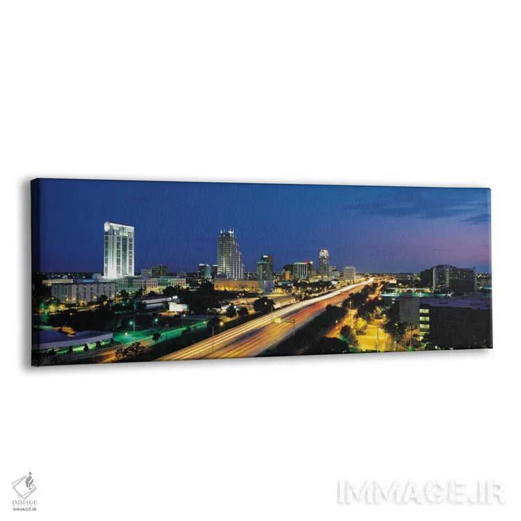 تابلو منظرهٔ گستردهٔ آسماننمای اورلاندو (شب) اثر هنرمند ناشناس - نمای پرسپکتیو محصول