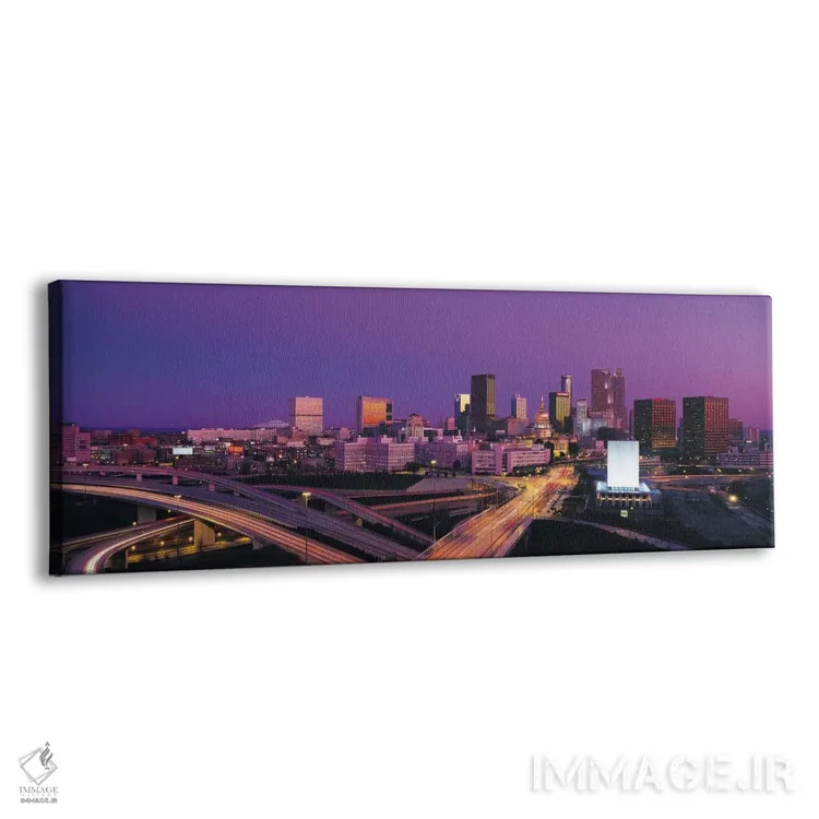 تابلو منظرهٔ گستردهٔ آسماننمای آتلانتا (غروب) اثر هنرمند ناشناس - نمای پرسپکتیو محصول