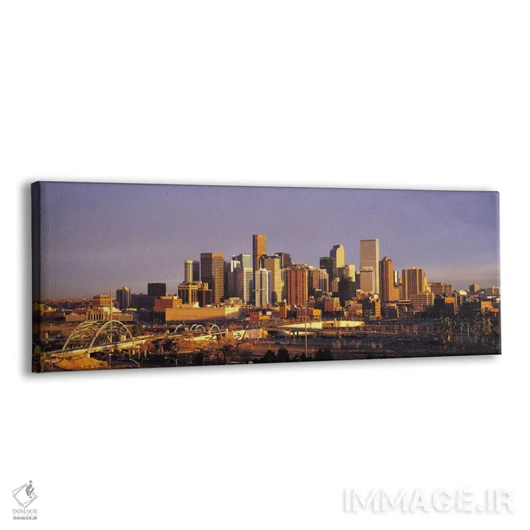 تابلو منظرهٔ گستردهٔ آسماننمای دنور (غروب) اثر هنرمند ناشناس - نمای پرسپکتیو محصول