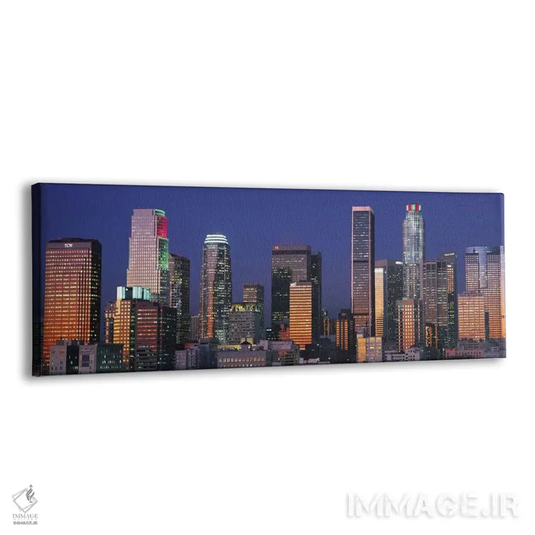 تابلو منظرهٔ گستردهٔ آسماننمای لسآنجلس (غروب) اثر هنرمند ناشناس - نمای پرسپکتیو محصول