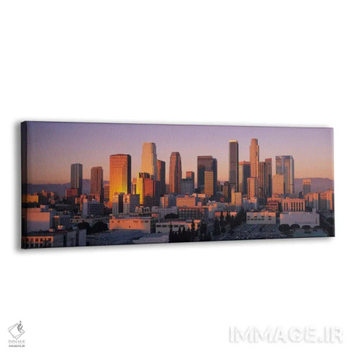 تابلو منظرهٔ گستردهٔ آسماننمای لسآنجلس (غروب) اثر هنرمند ناشناس - نمای پرسپکتیو محصول
