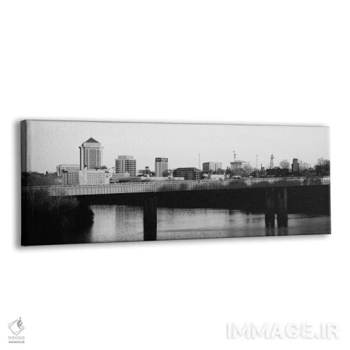 تابلو منظرهٔ گستردهٔ آسماننمای مونتگمری (سیاه و سفید) اثر هنرمند ناشناس - نمای پرسپکتیو محصول