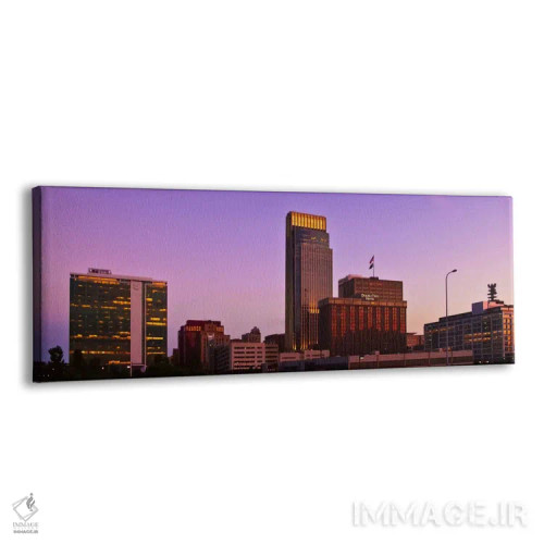 تابلو منظرهٔ گستردهٔ آسماننمای اوماها (غروب) اثر هنرمند ناشناس - نمای پرسپکتیو محصول