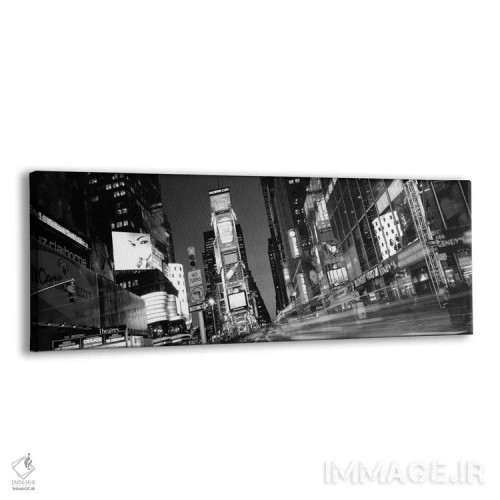 تابلو منظرهٔ گستردهٔ آسماننمای نیویورک (سیاه و سفید) اثر هنرمند ناشناس - نمای پرسپکتیو محصول