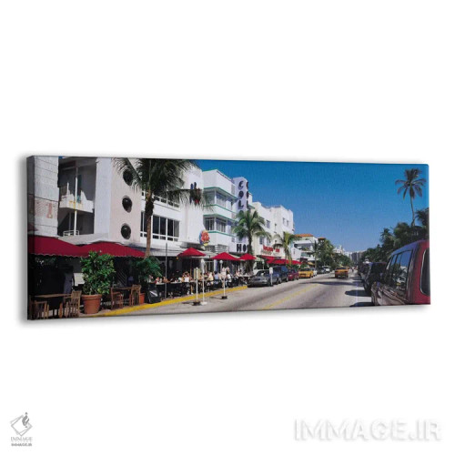 تابلو منظرهٔ گستردهٔ آسماننمای میامی (ساوت بیچ) اثر هنرمند ناشناس - نمای پرسپکتیو محصول