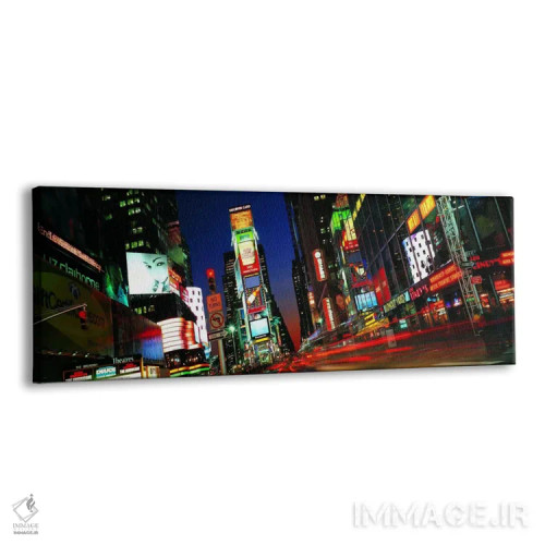 تابلو منظرهٔ گستردهٔ آسماننمای نیویورک (تایمز اسکوئر) اثر هنرمند ناشناس - نمای پرسپکتیو محصول