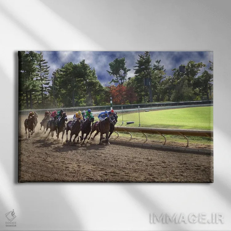 تابلو در پیست مسابقه اثر هنرمند ناشناس - نمای روبهرو روی دیوار