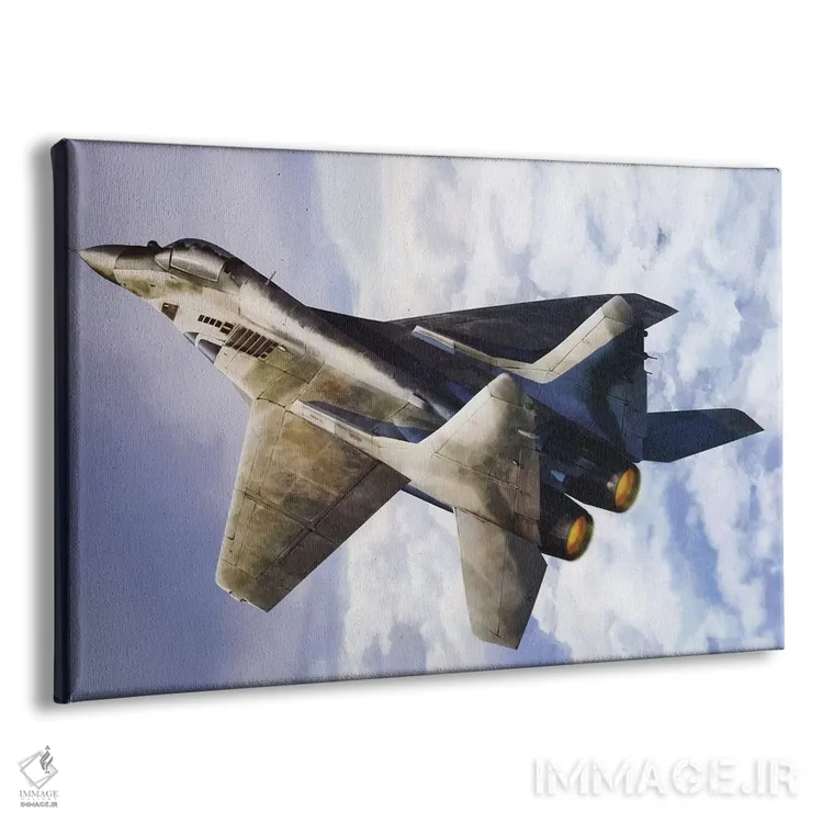 تابلو جنگندهٔ جت میگ ۲۹ روسی اثر هنرمند ناشناس - نمای پرسپکتیو محصول