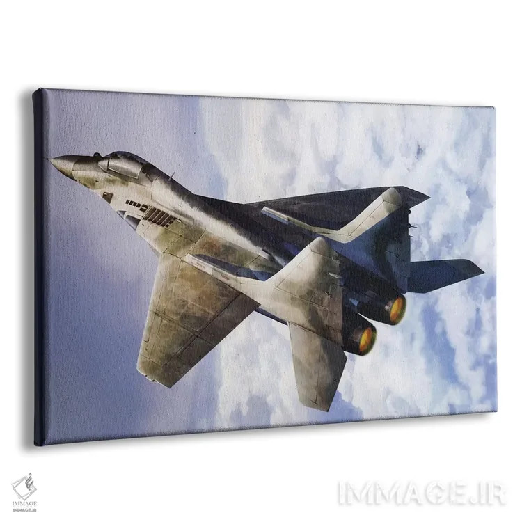 تابلو جنگندهٔ جت میگ ۲۹ روسی اثر هنرمند ناشناس - نمای پرسپکتیو محصول
