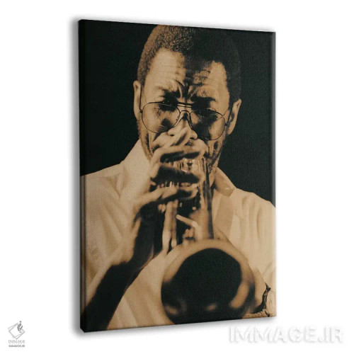 تابلو نوازندهٔ ترومپت جَز (وینتیج) اثر هنرمند ناشناس - نمای پرسپکتیو محصول