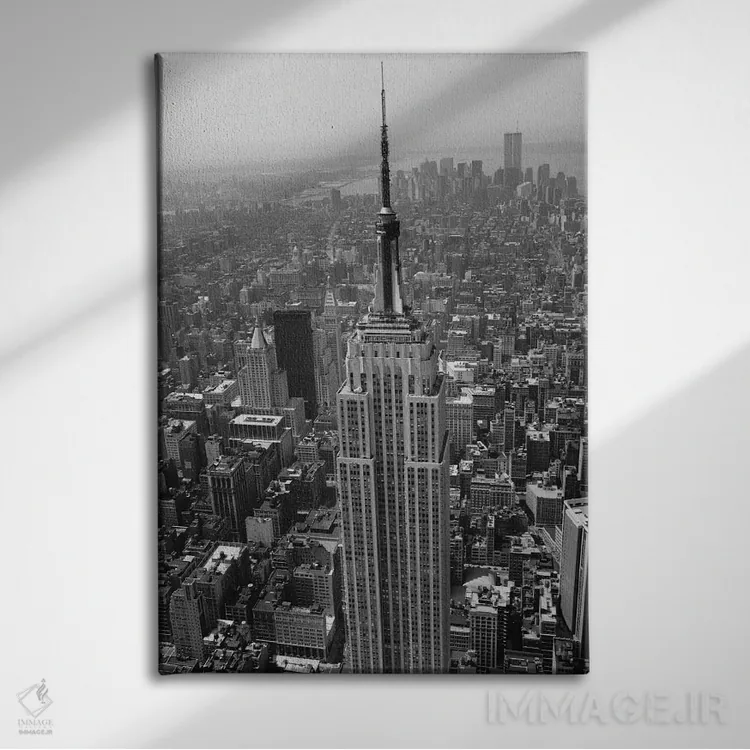 تابلو ساختمان امپایر استیت (نیویورک) اثر کریستوفر بلیس - نمای روبهرو روی دیوار