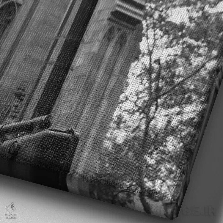 تابلو تابلوهای خیابان وال (نیویورک) اثر کریستوفر بلیس - نمای نزدیک بافت بوم