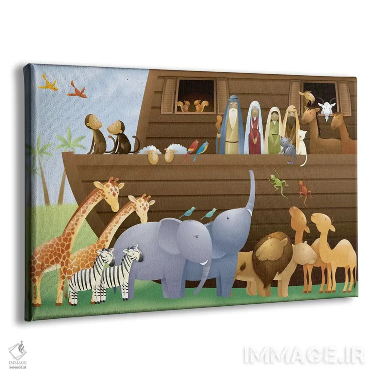 تابلو کشتی نوح (اثری تاریخی) اثر هنرمند ناشناس - نمای پرسپکتیو محصول