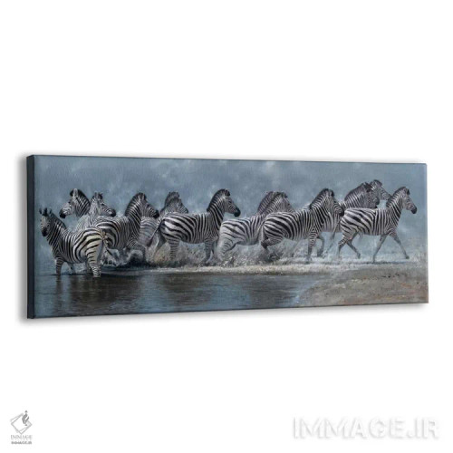 تابلو پرواز گورخرها اثر پیپ مکگری - نمای پرسپکتیو محصول