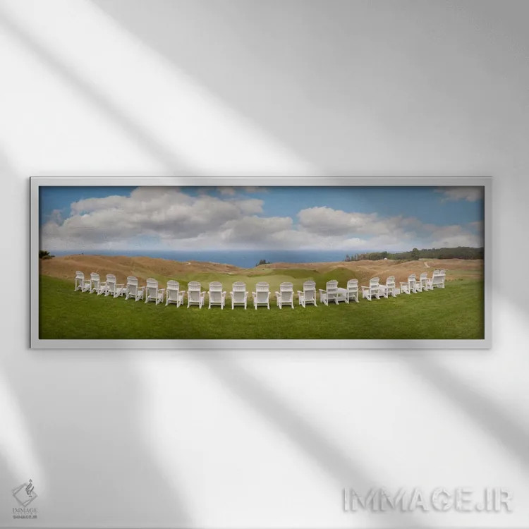 تابلو Michigan ?10,پانورامای Arcadia Bluff، آرکادیا، میشیگان ۲۰۱۰ اثر مونته ناگلر - نمای قابدار سفید