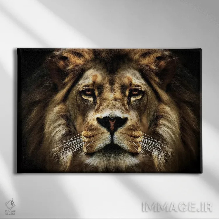 تابلو شیر اثر اسدی اسمارت - نمای روبهرو روی دیوار