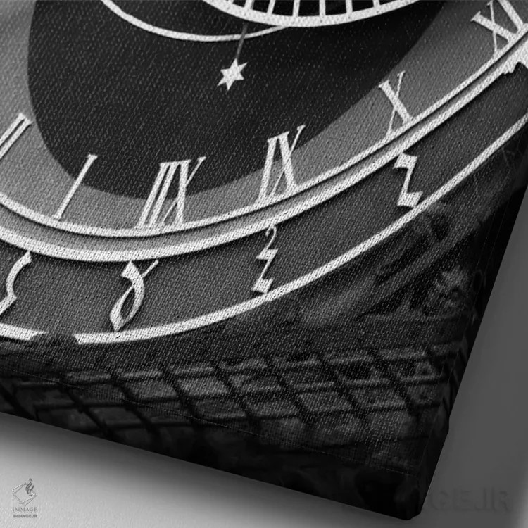 تابلو ساعت نجومی پراگ ۱۱ اثر موایسس لوی - نمای نزدیک بافت بوم