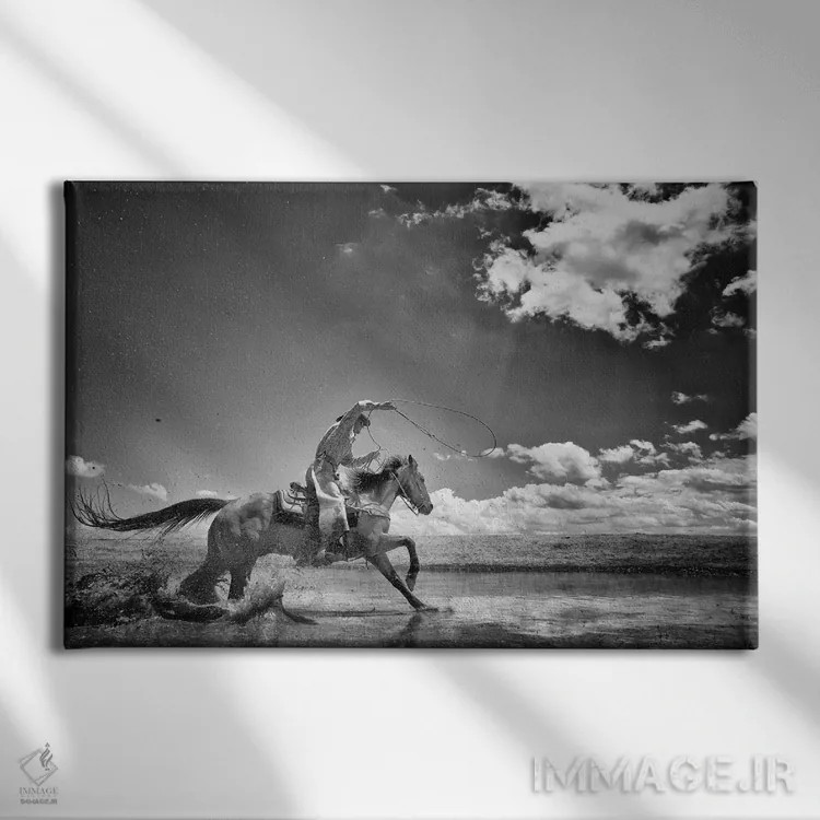 تابلو قدم زدن روی آب اثر دن بالارد - نمای روبهرو روی دیوار