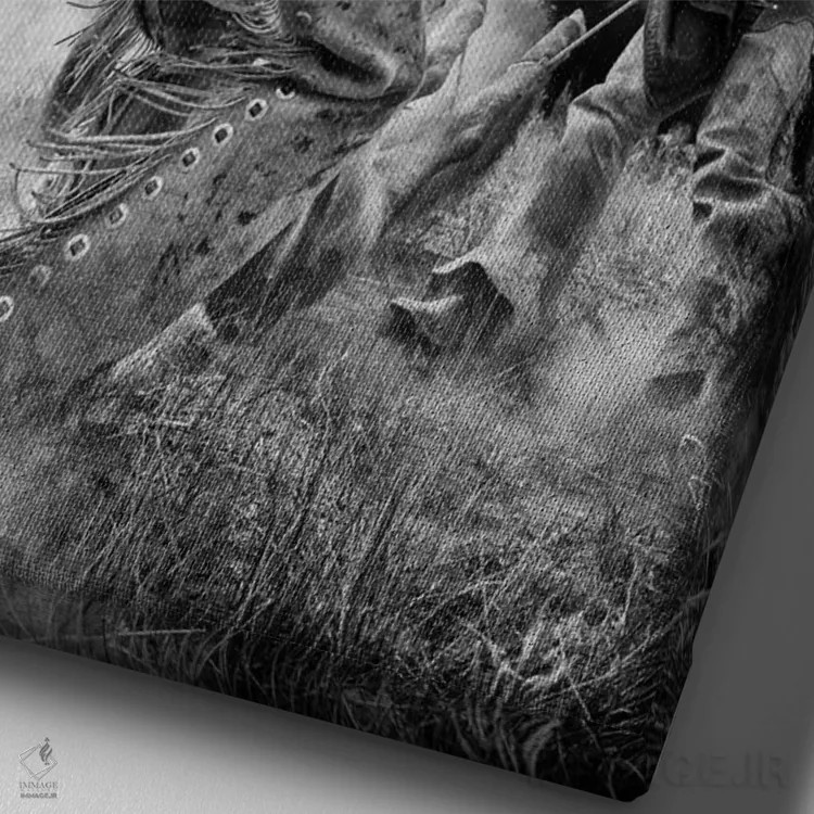 تابلو غبار اثر دن بالارد - نمای نزدیک بافت بوم