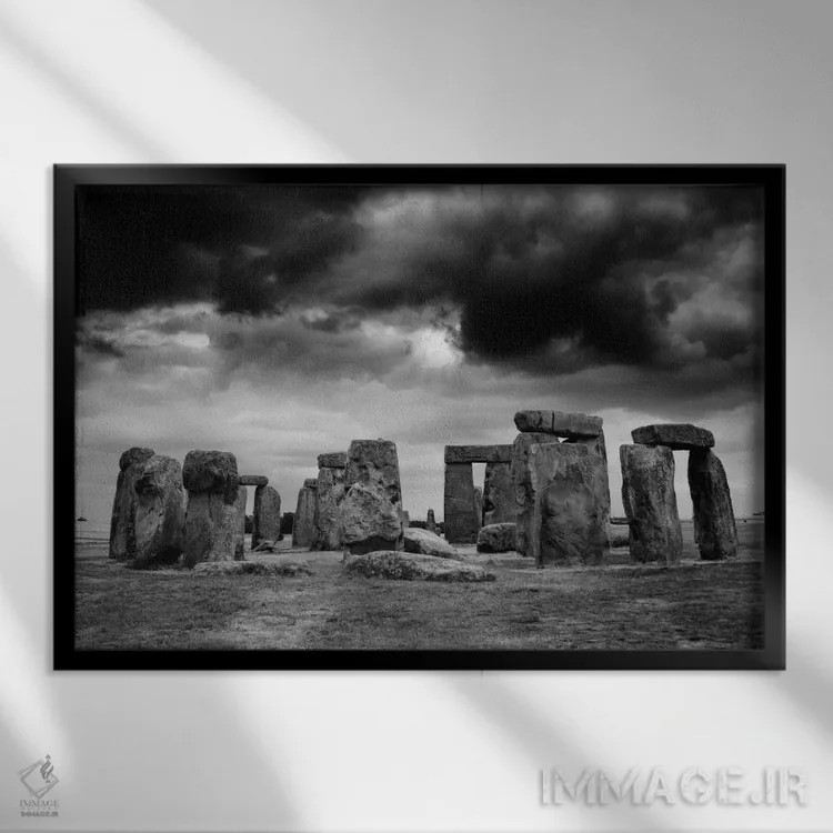 تابلو England,استونهنج، انگلستان اثر مونته ناگلر - نمای قابدار مشکی