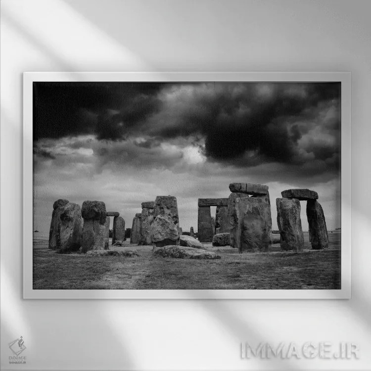 تابلو England,استونهنج، انگلستان اثر مونته ناگلر - نمای قابدار سفید