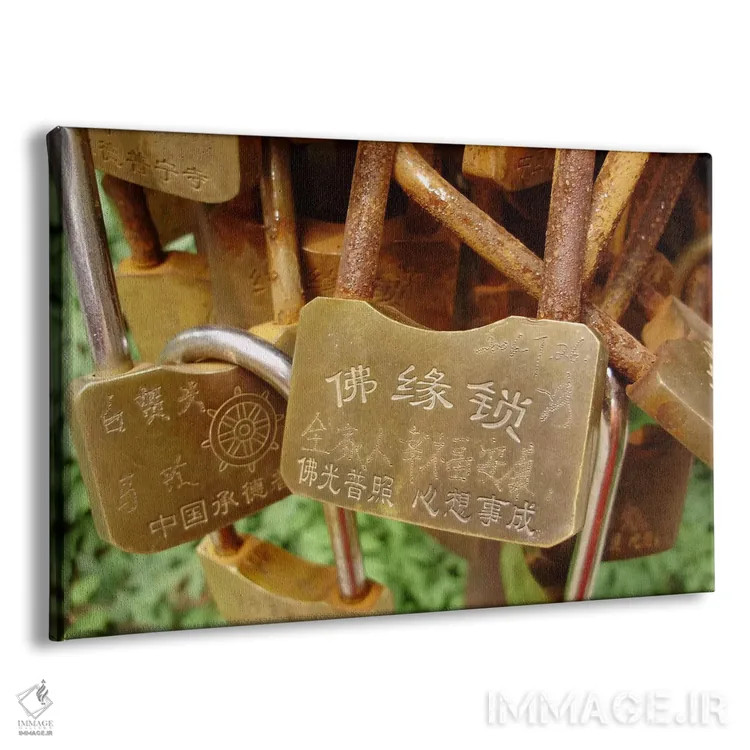 تابلو قفلهای بودایی در پونینگ اثر هنرمند ناشناس - نمای پرسپکتیو محصول