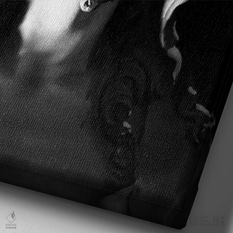 تابلو مجسمهٔ عیسی مسیح اثر هنرمند ناشناس - نمای نزدیک بافت بوم