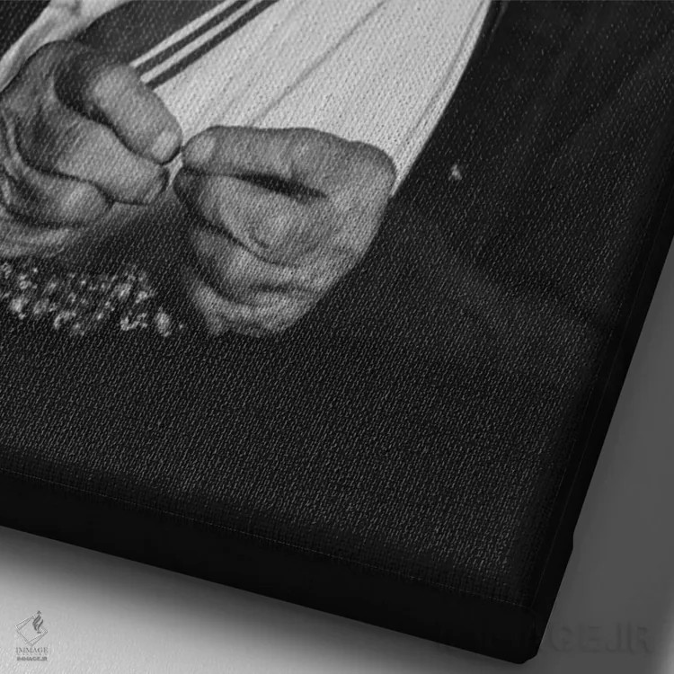 تابلو عکس مادر ترزا اثر هنرمند ناشناس - نمای نزدیک بافت بوم