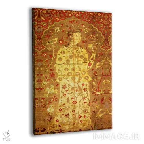 تابلو پارچه مخمل ابریشمی و نقرهای اثر هنرمند ناشناس - نمای پرسپکتیو محصول
