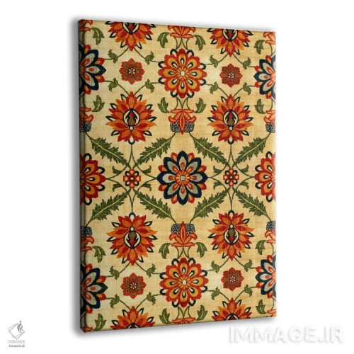 تابلو فرش مخمل ابریشمی هند مغول قرن هفدهم (کپی) اثر هنرمند ناشناس - نمای پرسپکتیو محصول