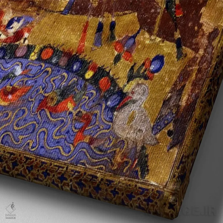 تابلو تابلو شعر عربی (اسلامی) اثر هنرمند ناشناس - نمای نزدیک بافت بوم