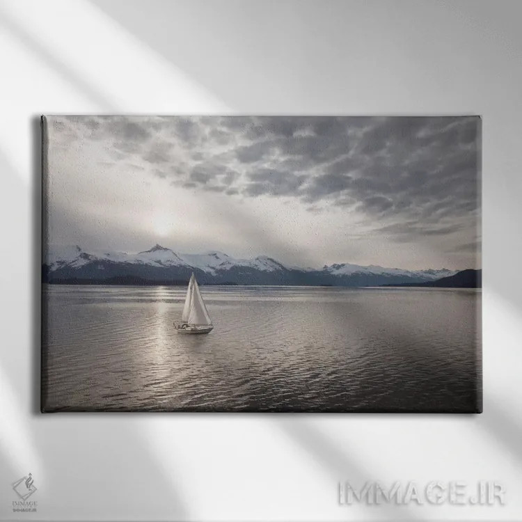 تابلو Alaska '09,کشتیرانی در غروب، آلاسکا ۲۰۰۹ اثر مونته ناگلر - نمای روبهرو روی دیوار
