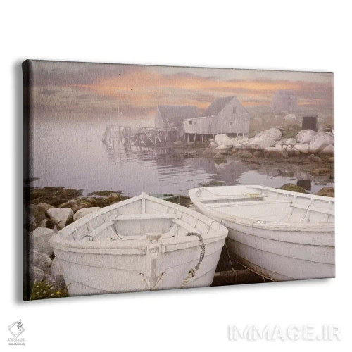 تابلو Nova Scotia '11,دو قایق هنگام طلوع خورشید، نوا اسکوشیا ۲۰۱۱ اثر مونته ناگلر - نمای پرسپکتیو محصول
