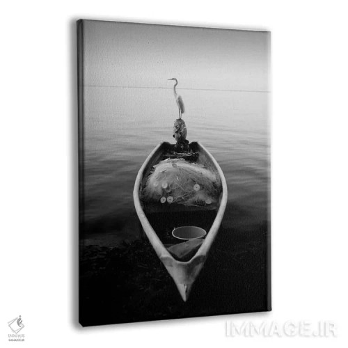 تابلو یک قایق پارویی و حواصیل اثر موایسس لوی - نمای پرسپکتیو محصول