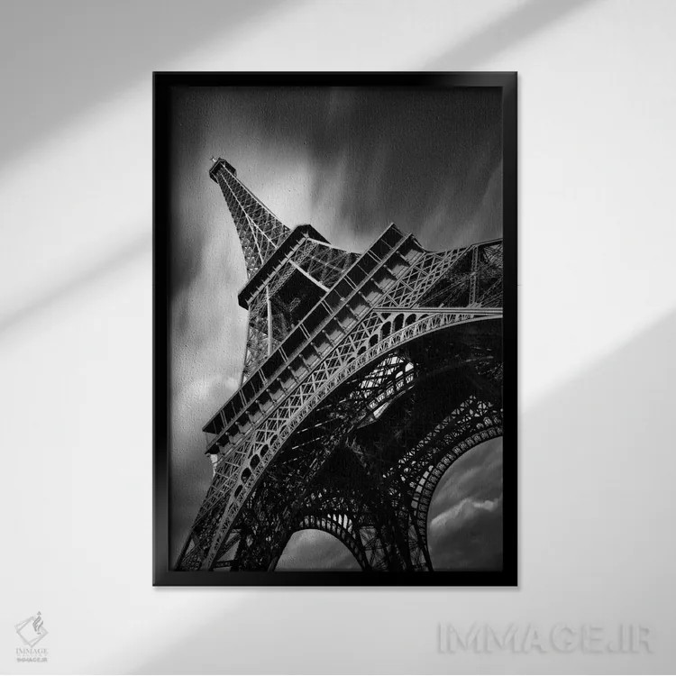 تابلو مطالعهای بر برج ایفل ۲ اثر موایسس لوی - نمای قابدار مشکی