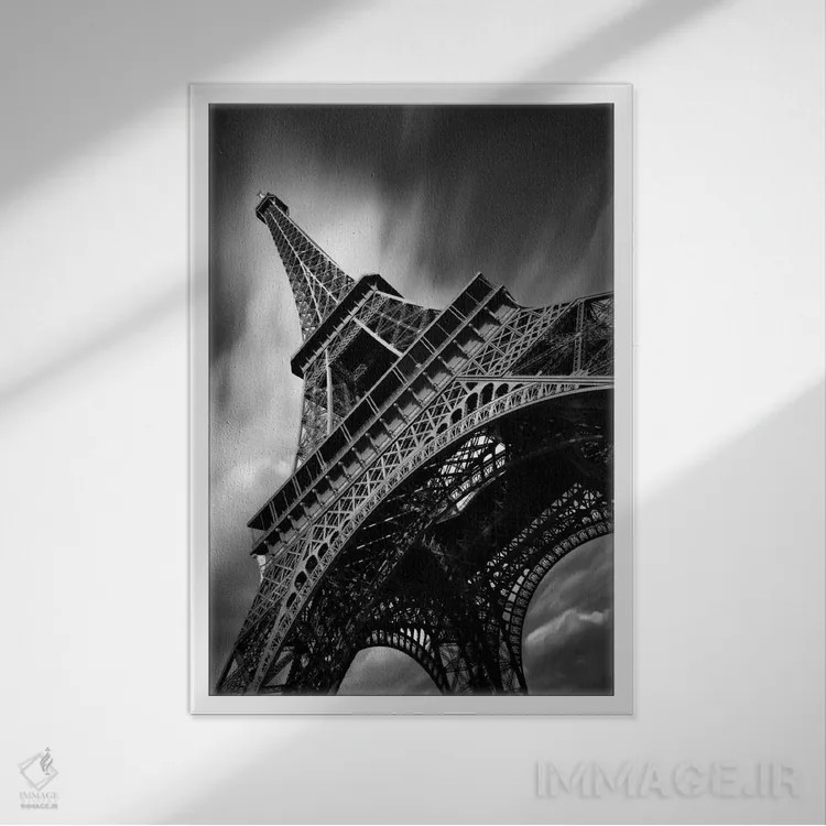 تابلو مطالعهای بر برج ایفل ۲ اثر موایسس لوی - نمای قابدار سفید