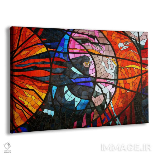تابلو پنجره شیشهرنگی اثر هنرمند ناشناس - نمای پرسپکتیو محصول