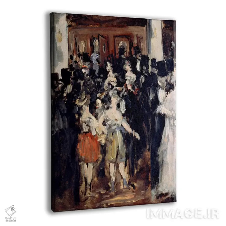 تابلو جشن بالماسکه در اپرا اثر ادوارد مانه (نقاش معروف فرانسوی) - نمای پرسپکتیو محصول