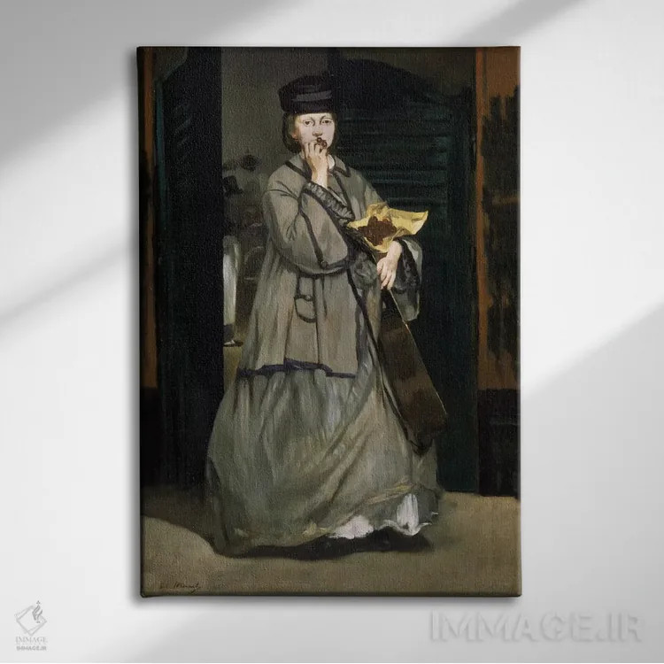 تابلو خوانندهٔ خیابانی اثر ادوارد مانه (نقاش معروف فرانسوی) - نمای روبهرو روی دیوار